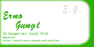 erno gungl business card