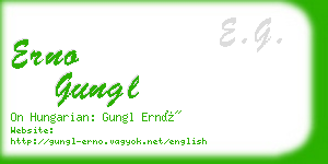 erno gungl business card